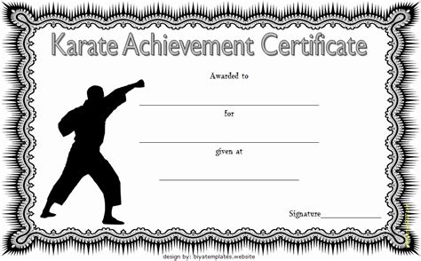 Free Printable Karate Certificates